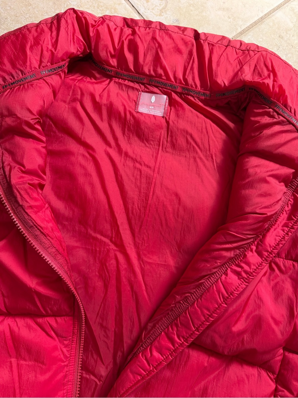 FP movement Red Puffer Vest - Sleeveless - Picture 4 of 5